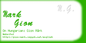 mark gion business card